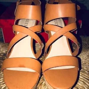 GUESS Strap Wedge Heels